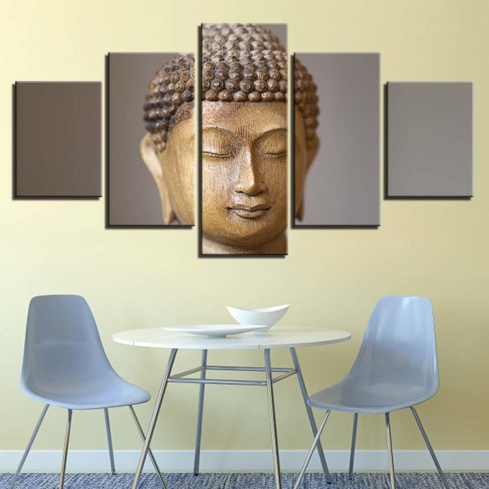 Buddha 5 Piece HD Multi Panel Canvas Wall Art Frame