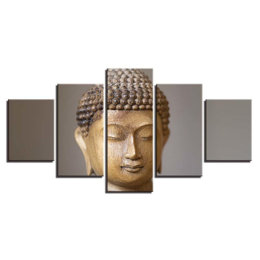 Buddha 5 Piece HD Multi Panel Canvas Wall Art Frame - Original Frame