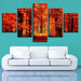 Autumn Forest 5 Piece HD Multi Panel Canvas Wall Art Frame - Original Frame