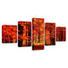 Autumn Forest 5 Piece HD Multi Panel Canvas Wall Art Frame - Original Frame