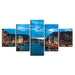 Blue Twilight 5 Piece HD Multi Panel Canvas Wall Art Frame - Original Frame