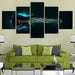 Electric Guitar Theme 5 Piece HD Multi Panel Canvas Wall Art Frame - Original Frame