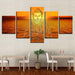 Buddha In Sunset 5 Piece HD Multi Panel Canvas Wall Art Frame - Original Frame