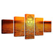 Buddha In Sunset 5 Piece HD Multi Panel Canvas Wall Art Frame - Original Frame