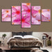 Flowers 5 Piece HD Multi Panel Canvas Wall Art Frame - Original Frame