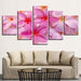 Flowers 5 Piece HD Multi Panel Canvas Wall Art Frame - Original Frame