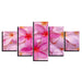 Flowers 5 Piece HD Multi Panel Canvas Wall Art Frame - Original Frame