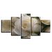 Beautiful White Rose 5 Piece HD Multi Panel Canvas Wall Art Frame - Original Frame