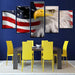 American Flag Eagle 5 Piece HD Multi Panel Canvas Wall Art Frame - Original Frame