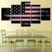 American Flag 5 Piece HD Multi Panel Canvas Wall Art Frame - Original Frame