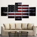 American Flag 5 Piece HD Multi Panel Canvas Wall Art Frame - Original Frame