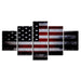 American Flag 5 Piece HD Multi Panel Canvas Wall Art Frame - Original Frame