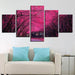 Peach Blossom Forest 5 Piece HD Multi Panel Canvas Wall Art Frame - Original Frame