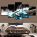 Music Poster 5 Piece HD Multi Panel Canvas Wall Art Frame - Original Frame