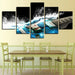 Music Poster 5 Piece HD Multi Panel Canvas Wall Art Frame - Original Frame