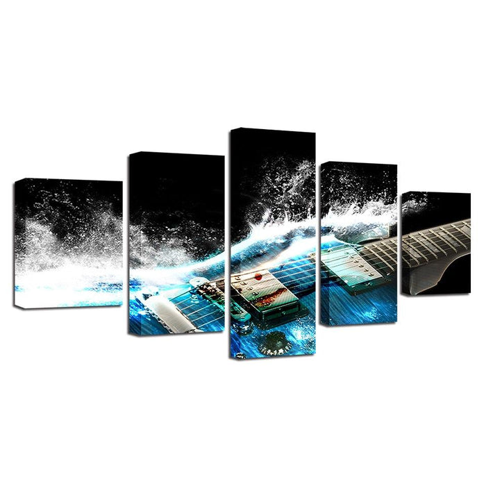 Music Poster 5 Piece HD Multi Panel Canvas Wall Art Frame - Original Frame