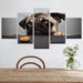 Very Lovely Dog 5 Piece HD Multi Panel Canvas Wall Art Frame - Original Frame