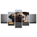 Very Lovely Dog 5 Piece HD Multi Panel Canvas Wall Art Frame - Original Frame