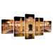 Renaissance Building 5 Piece HD Multi Panel Canvas Wall Art Frame - Original Frame