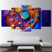 Abstract Colors 5 Piece HD Multi Panel Canvas Wall Art Frame - Original Frame