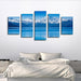 Snow Mountains 5 Piece HD Multi Panel Canvas Wall Art Frame - Original Frame