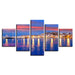 Beautiful Island Of Ibiza 5 Piece HD Multi Panel Canvas Wall Art Frame - Original Frame