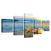 Star On The Beach 5 Piece HD Multi Panel Canvas Wall Art Frame - Original Frame