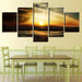 Sun Goes Down Scenery 5 Piece HD Multi Panel Canvas Wall Art Frame - Original Frame