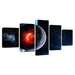 Cosmos Space 5 Piece HD Multi Panel Canvas Wall Art Frame - Original Frame