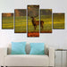 Beautiful Male Deer 5 Piece HD Multi Panel Canvas Wall Art Frame - Original Frame