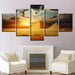 Pyramid Sunset 5 Piece HD Multi Panel Canvas Wall Art - Original Frame