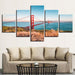 Classical Golden Gate Bridge 5 Piece HD Multi Panel Canvas Wall Art Frame - Original Frame