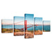 Classical Golden Gate Bridge 5 Piece HD Multi Panel Canvas Wall Art Frame - Original Frame