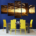 Big Tree Sunshine Scenery 5 Piece HD Multi Panel Canvas Wall Art Frame - Original Frame