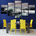 Fierce Sea Water Seascape 5 Piece HD Multi Panel Canvas Wall Art Frame - Original Frame