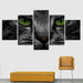 Animal Cat Eyes 5 Piece HD Multi Panel Canvas Wall Art Frame - Original Frame