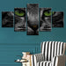 Animal Cat Eyes 5 Piece HD Multi Panel Canvas Wall Art Frame - Original Frame