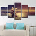 Golden Buddha 5 Piece HD Multi Panel Canvas Wall Art Frame - Original Frame