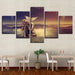 Golden Buddha 5 Piece HD Multi Panel Canvas Wall Art Frame - Original Frame