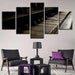 Retro Piano Keys 5 Piece HD Multi Panel Canvas Wall Art Frame - Original Frame