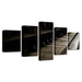 Retro Piano Keys 5 Piece HD Multi Panel Canvas Wall Art Frame - Original Frame