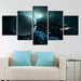 Lunar Landscape 5 Piece HD Multi Panel Canvas Wall Art Frame - Original Frame