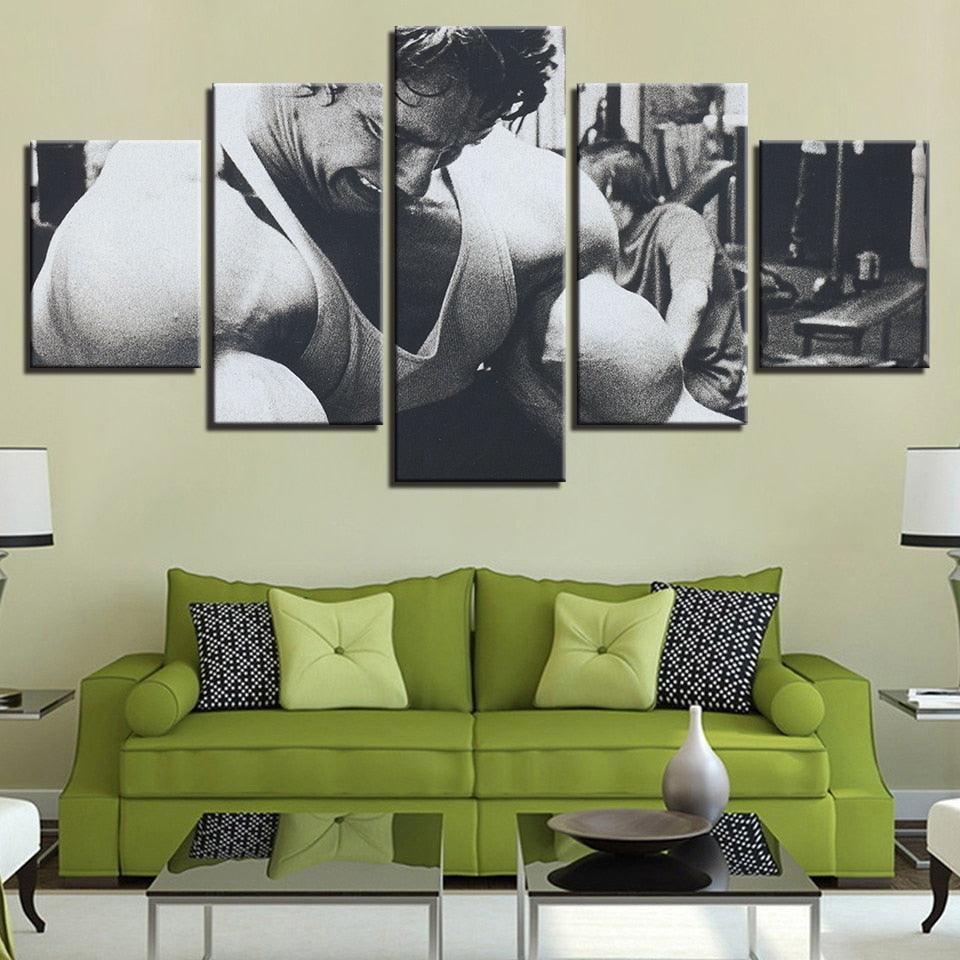 Fitness for Life 5 Piece HD Multi Panel Canvas Wall Art Frame - Original Frame