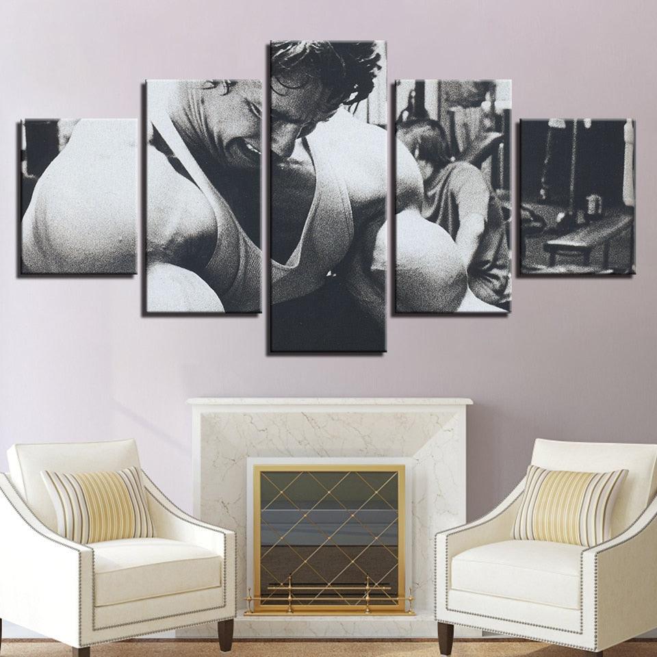 Fitness for Life 5 Piece HD Multi Panel Canvas Wall Art Frame - Original Frame