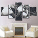 Fitness for Life 5 Piece HD Multi Panel Canvas Wall Art Frame - Original Frame