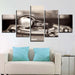 Music Record 5 Piece HD Multi Panel Canvas Wall Artwork Frame - Original Frame