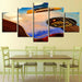 Guitar Painting 5 Piece HD Multi Panel Canvas Wall Art - Original Frame