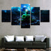 Buddha And Beautiful Starry Sky Night View 5 Piece HD Multi Panel Canvas Wall Art Frame - Original Frame