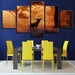 Animal Elk Deer 5 Piece HD Multi Panel Canvas Wall Art Frame - Original Frame