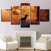 Animal Elk Deer 5 Piece HD Multi Panel Canvas Wall Art Frame - Original Frame